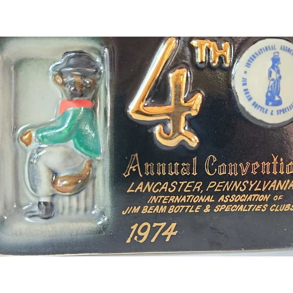 VTG Jim Beam Horse Carriage 4th Annual Convention Decanter 1974 Empty No Wheels